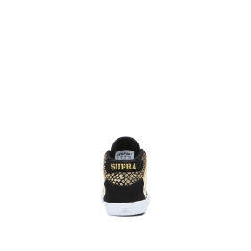 Supra Kids TODDLER VAIDER High Top Shoes Black/Gold/white | US-16436